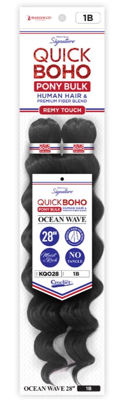 HARLEM 125 KIMA Classic Signature Quick BOHO Pony Bulk – Ocean Wave 28″, Boho Braids, Sareya Beauty supply store in calgary Alberta Canada